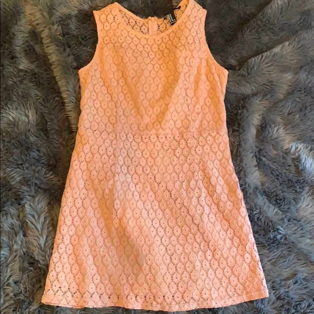Peach Eyelet Dress